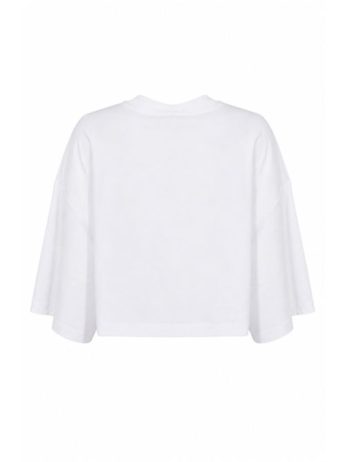 T-shirt in jersey di cotone con patch cristalli BLUGIRL | RA6153 JS00310601